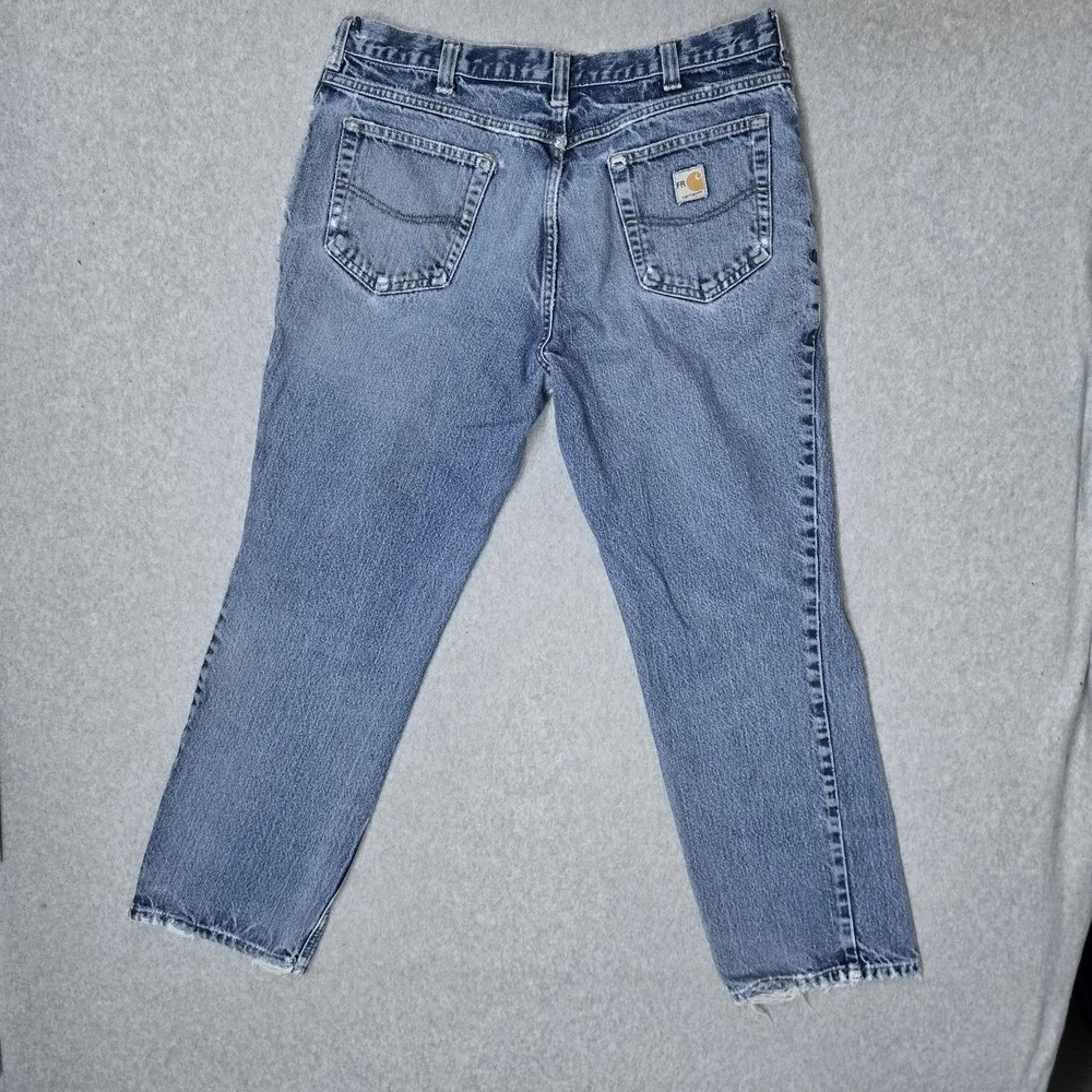Carhartt FR Men Jeans Blue Denim Workwear 30